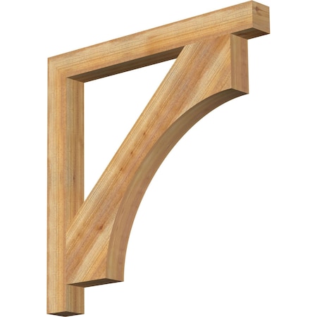 Ekena Millwork Westlake Block Rough Sawn Bracket, Western Red Cedar, 4"W x 40"D x 40"H BKT04X40X40WTL05RWR